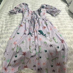 Purple sea creature dress